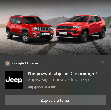 Jeep zapis do newslettera